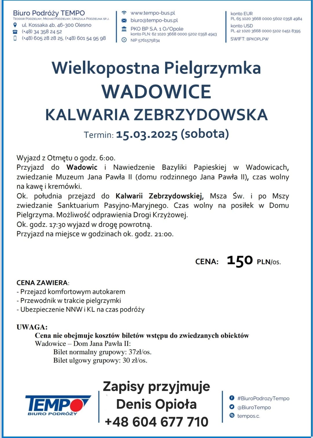 pielgrzymka wadowice kalwaria